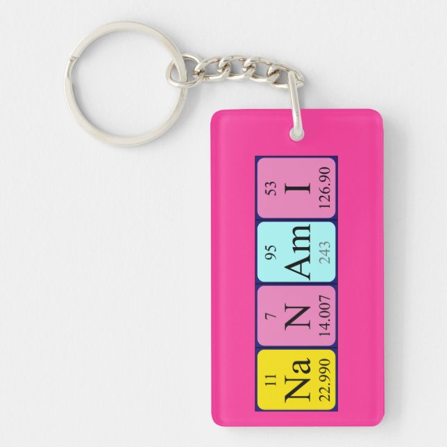 Nanami periodic table name keyring (Front)
