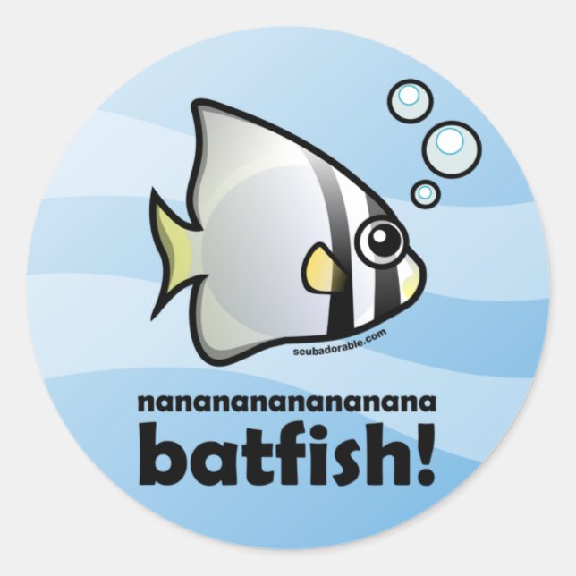nananananananana Batfish! Classic Round Sticker (Front)