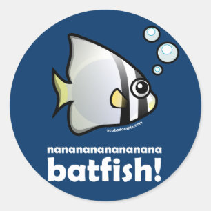 nananananananana Batfish! Classic Round Sticker