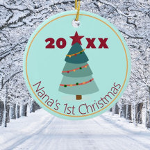 Nana's 1st Christmas Photo Ornament