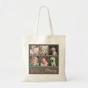 Nana's Blessings Photo Collage of Grandchildren Tote Bag