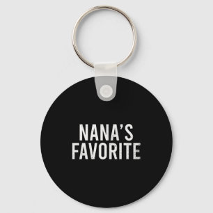 Nanas Favorite Family Baby Grandchild Quote _2  Key Ring