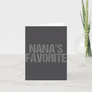 Nana's Favorite Family Baby Granhild Quote Family  Card