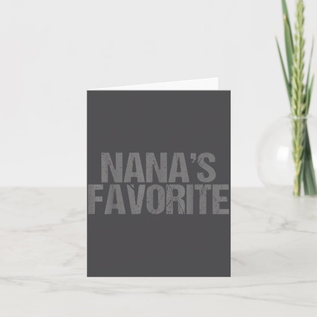 Nana's Favorite Family Baby Granhild Quote Family  Card (Front)