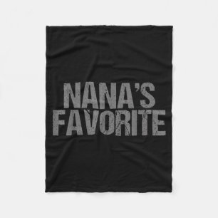 Nana's Favorite Family Baby Granhild Quote Family  Fleece Blanket