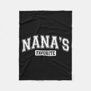 Nana's Favorite Family Baby Granhild Quote Family  Fleece Blanket