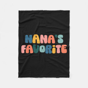 Nana's Favorite Family Baby Granhild Quote Fleece Blanket
