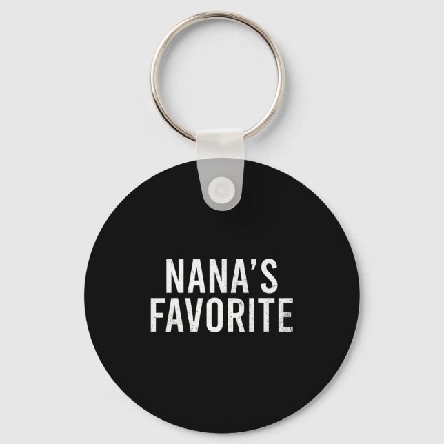 Nana's Favorite Family Baby Granhild Quote  Key Ring (Front)