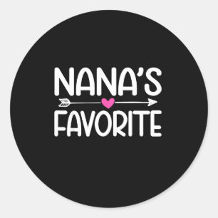 Nana's Favorite Granhild Quote Cute Granddaughter Classic Round Sticker