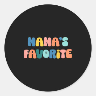 Nana's Favorite Mother's Day Grandma  Classic Round Sticker