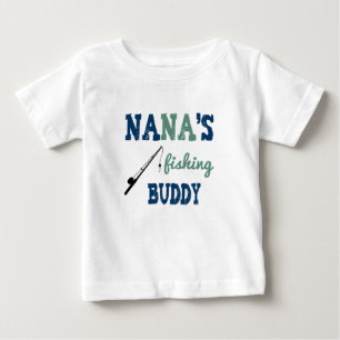 Nana's Fishing Buddy Baby Tee (blue)