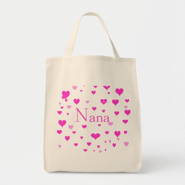 Nana's Hearts Tote Bag (Front)
