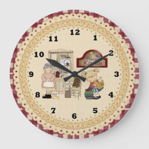 Nana's Kitchen cartoon wall clock