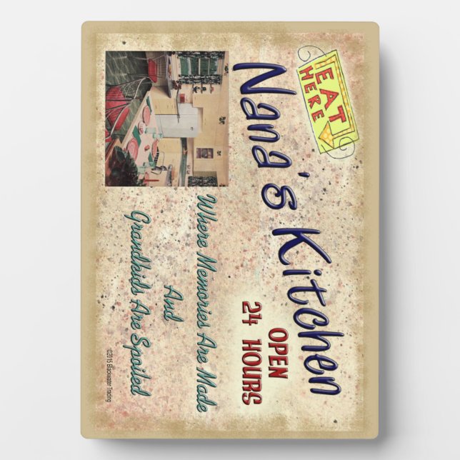 Nana's Kitchen Where Grandkids Are Spoiled Plaque (Front)