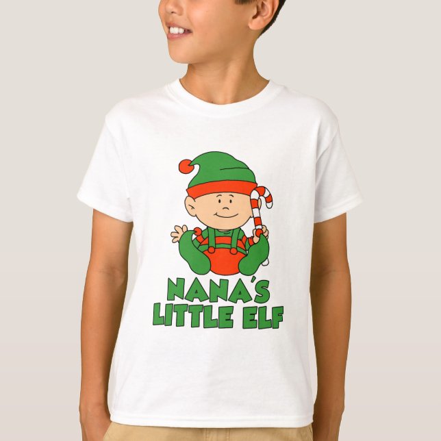 Nana's LIttle Elf Cute Cartoon T-Shirt (Front)