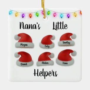 Nana's Little Helpers Ceramic Ornament