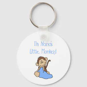 Nana's Little Monkey - Blue Tshirts and Gifts Key Ring