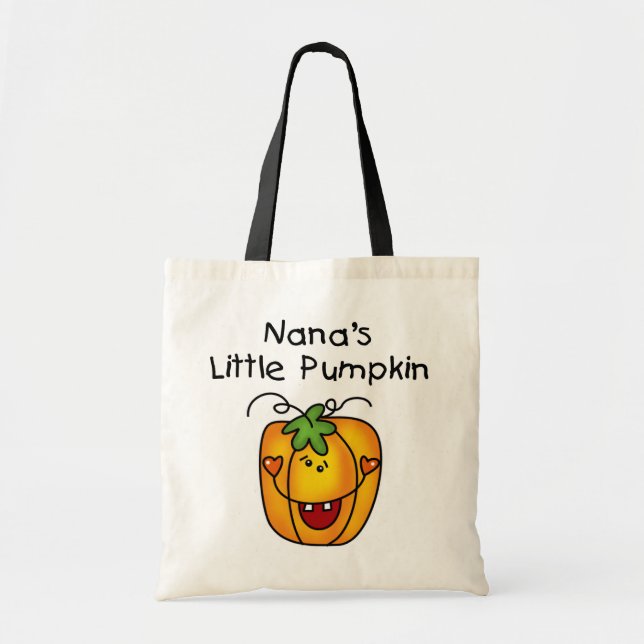 Nana's Little Pumpkin T-shirts and Gifts Tote Bag (Front)