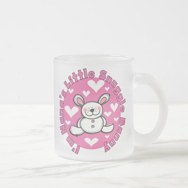 Nana's Little Snuggle Bunny Frosted Glass Coffee Mug (Right)