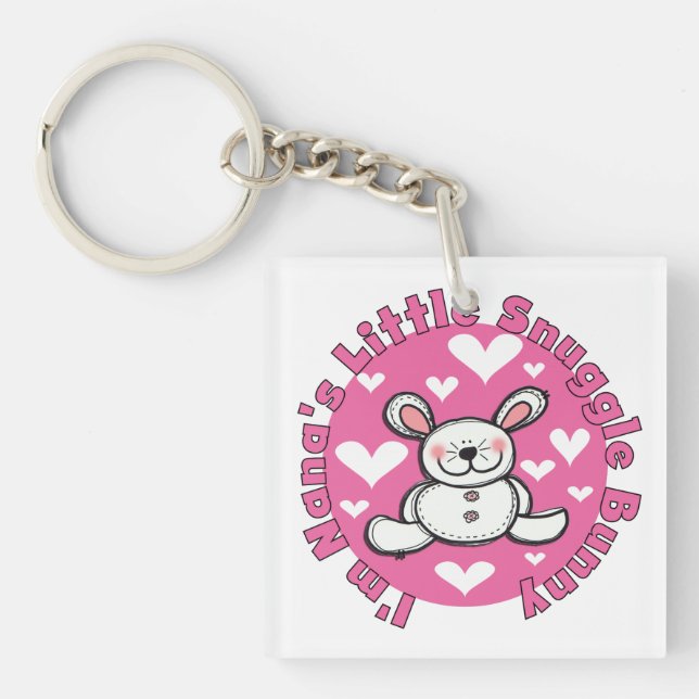 Nana's Little Snuggle Bunny Key Ring (Front)