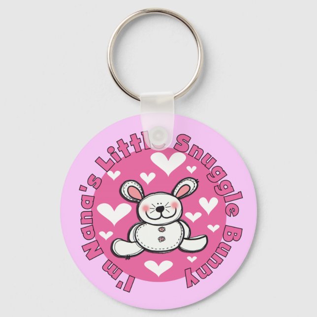 Nana's Little Snuggle Bunny Key Ring (Front)
