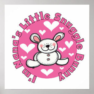 Nana's Little Snuggle Bunny Poster