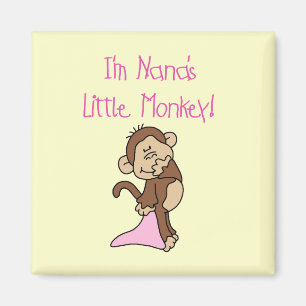 Nana's Monkey - Pink T-shirts and Gifts Magnet