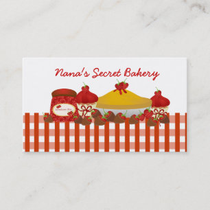 Nana's Secret Bakery Business Card