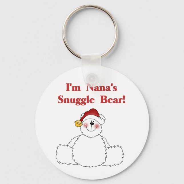 Nana's Snuggle Bear T-shirts and Gifts Key Ring (Front)