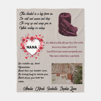 Nana's Snuggle Poem Blanket: Fleece Blanket