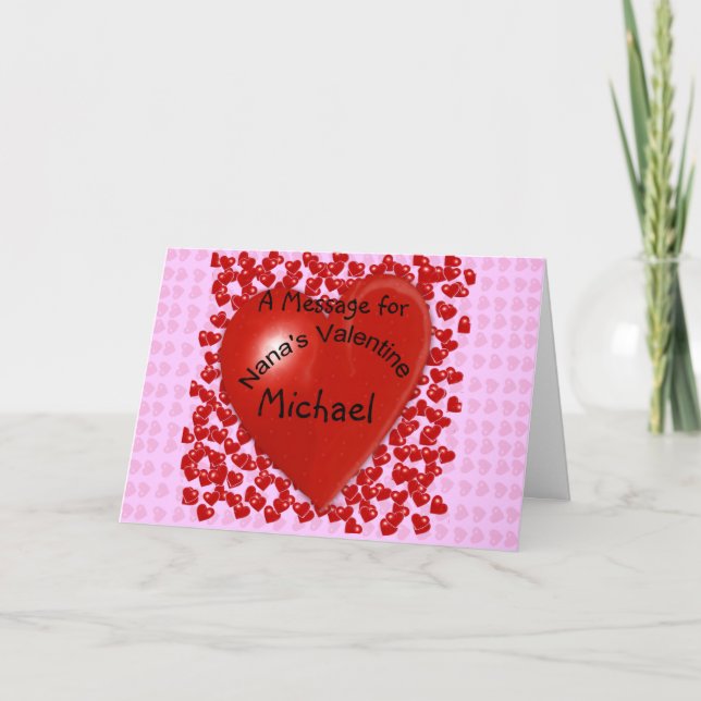 Nana's Valentine Message Holiday Card (Front)