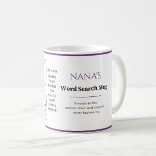 Nana's Word Search Real Puzzle Personalized Coffee Mug