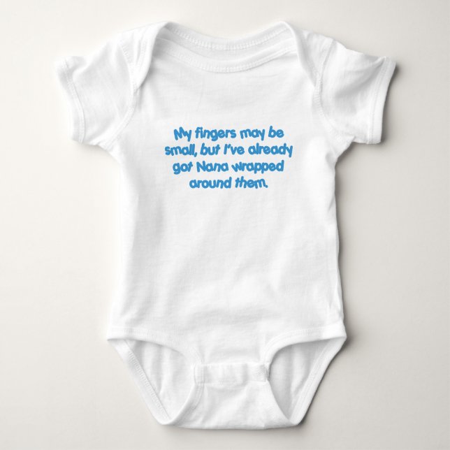 Nana's Wrapped (Blue) Baby Bodysuit (Front)