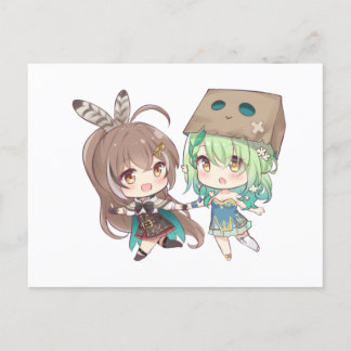 Nanashi Mumei (七詩ムメイ) and Ceres Fauna (セレス・ファウナ) Announcement Postcard