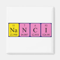 Nanci periodic table name magnet