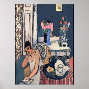 Nancy am breakfast with Flowersl, Matisse Art Poster