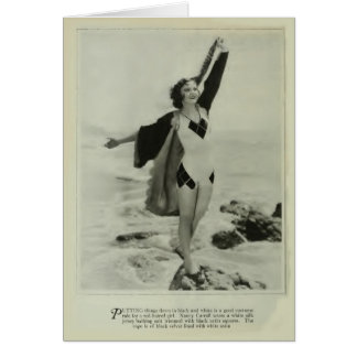 Nancy Carroll 1929 vintage swimsuit portrait card