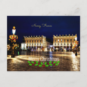 Nancy, France, Merry Christmas! Postcard
