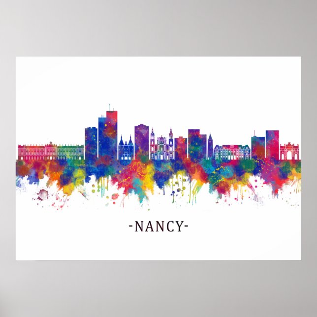 Nancy France Skyline Poster (Front)