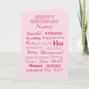Nancy Happy Birthday Words of Praise Card