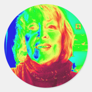 Nancy in Colour Classic Round Sticker