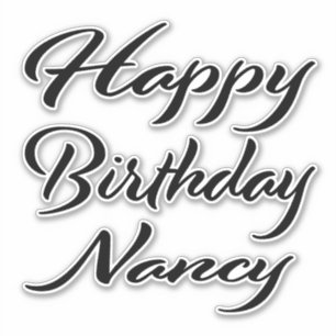 Nancy Name First Name black Sticker Birthday