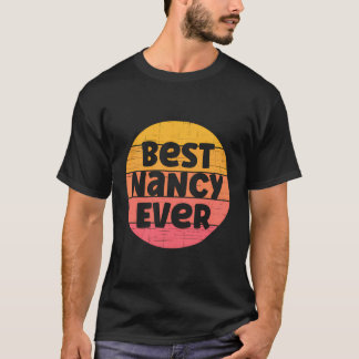 Nancy Name Retro Sunset Graphic Best Nancy Ever T-Shirt