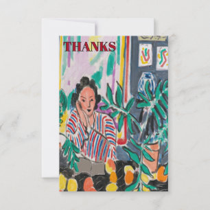 Nancy on Cell Phone, add text, Poster Thank You Card