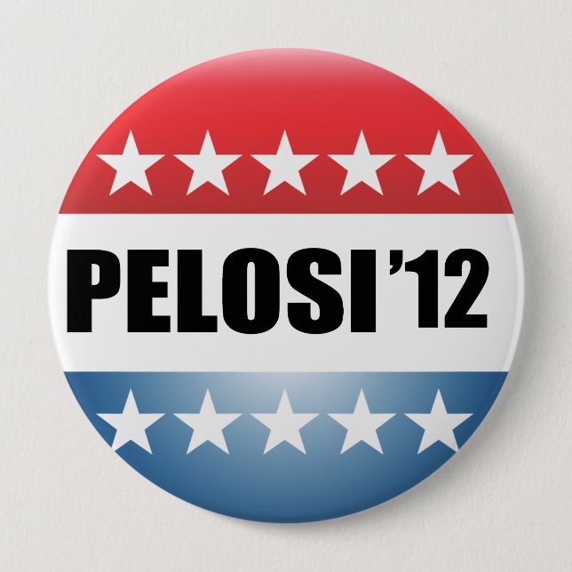 NANCY PELOSI 10 CM ROUND BADGE (Front)