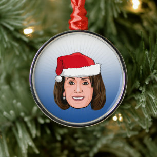 NANCY PELOSI Christmas Metal Tree Decoration