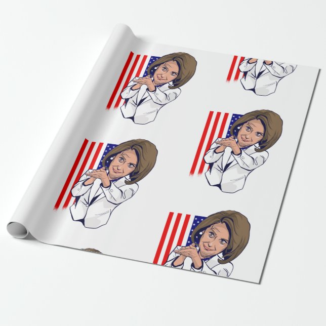 Nancy Pelosi clapping meme Wrapping Paper (Unrolled)