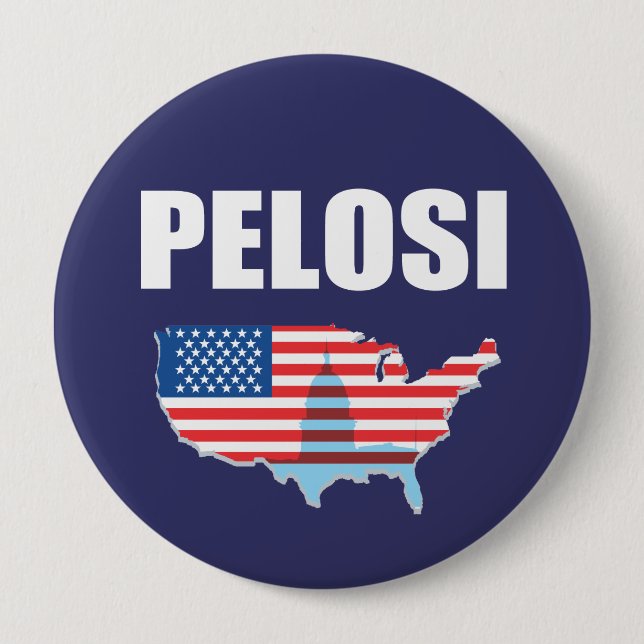 NANCY PELOSI Election Gear 10 Cm Round Badge (Front)