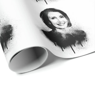 Nancy Pelosi Graffiti Art Wrapping Paper
