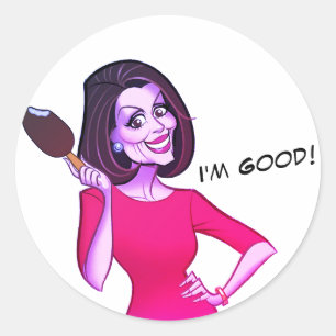 Nancy Pelosi Ice Cream Classic Round Sticker